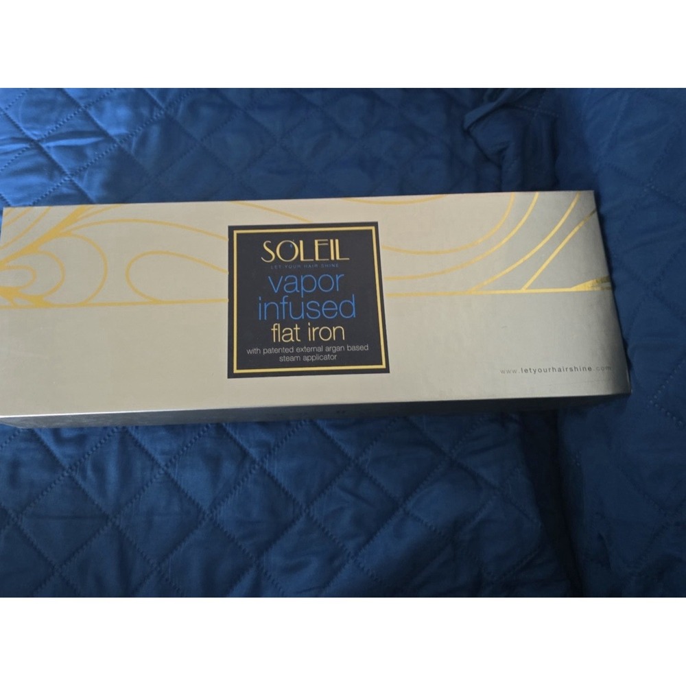 SOLEIL Vapor Infused+ FLAT IRON BRAND NEW MSRP $499 Metallic Blue